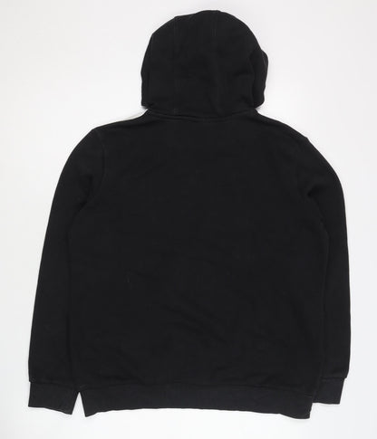 Adidas Boys Black Graphic Pullover Hoodie 13-14 Years