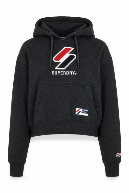 Womens UK Size 12 Superdry Black Pullover Hoodie