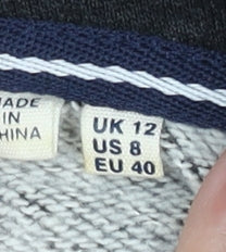 Superdry Women's Black Hoodie Size 12 Pullover with Logo Accent