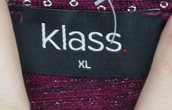 Womens UK Size XL Klass Multicoloured Basic T-Shirt