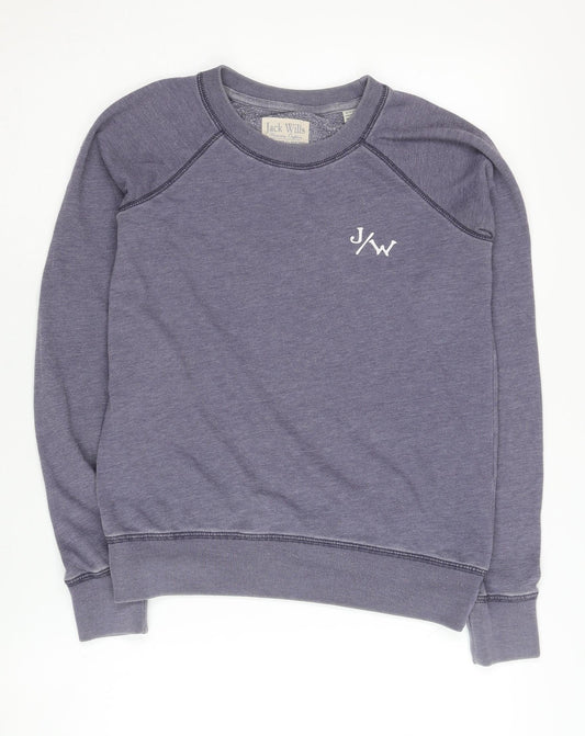 Womens UK Size M Jack Wills Purple Pullover Sweatshirt