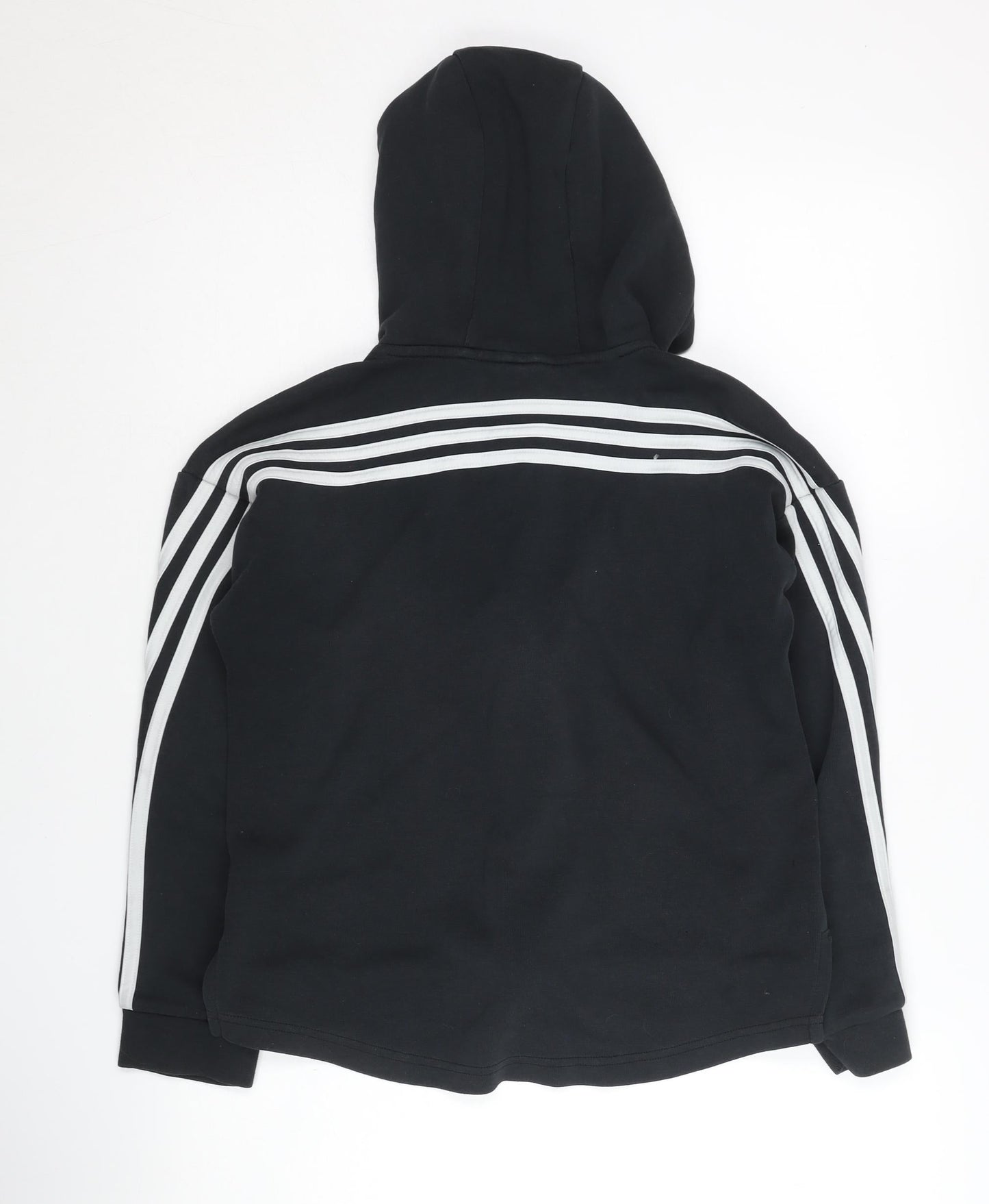 Adidas Girls Black Full Zip Hoodie - Size 11-12 Years