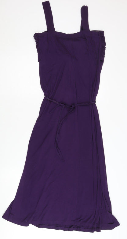 Roman Originals Women's Purple Midi Fit & Flare Dress