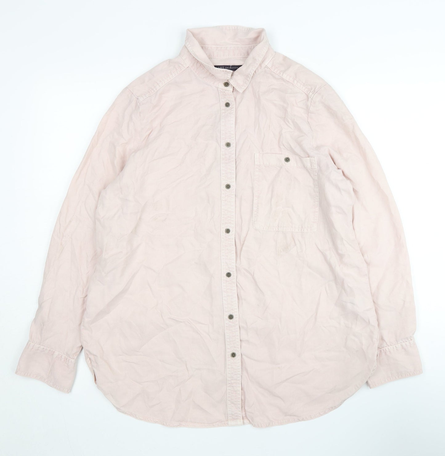 Womens UK Size 12 Marks and Spencer Pink  Button-Up