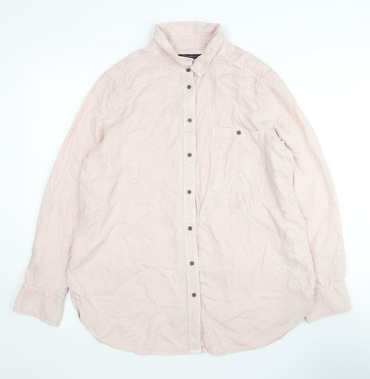 Womens UK Size 12 Marks and Spencer Pink  Button-Up