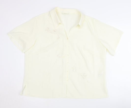 Womens UK Size 18 Marks and Spencer Ivory  Blouse