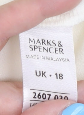 Womens UK Size 18 Marks and Spencer Ivory  Blouse