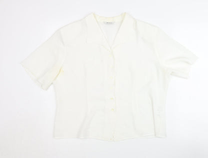 Berkertex Women's Ivory Button-Up Shirt Size 20