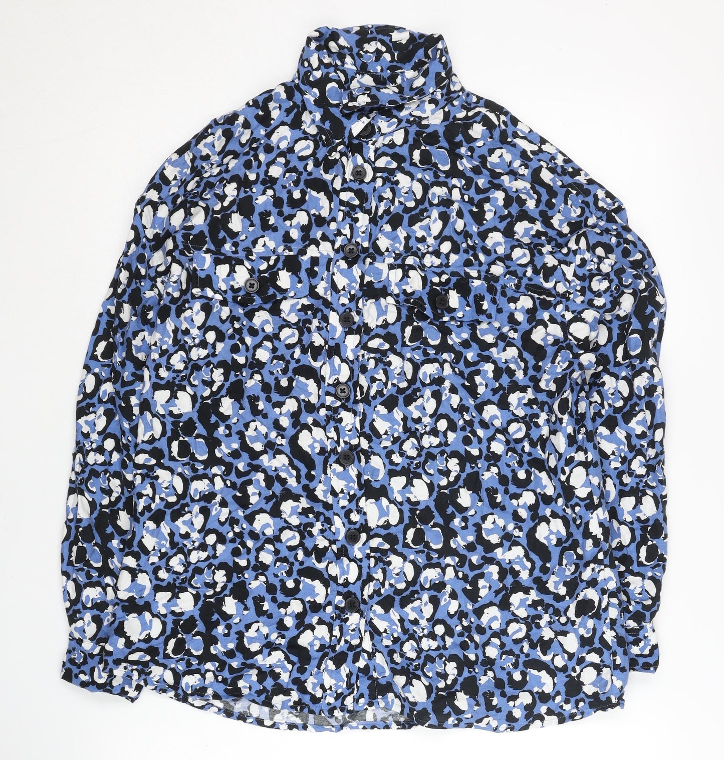 Womens UK Size 6 Plus NEXT Blue  Button-Up