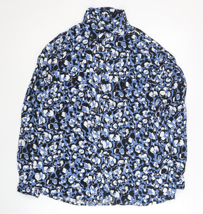 Womens UK Size 6 Plus NEXT Blue  Button-Up