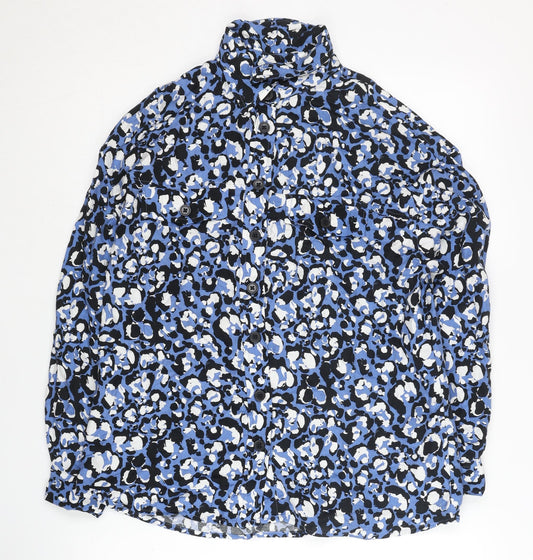 Womens UK Size 6 Plus NEXT Blue  Button-Up