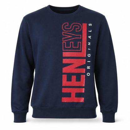 Mens UK Size XL Henleys Blue Pullover Sweatshirt