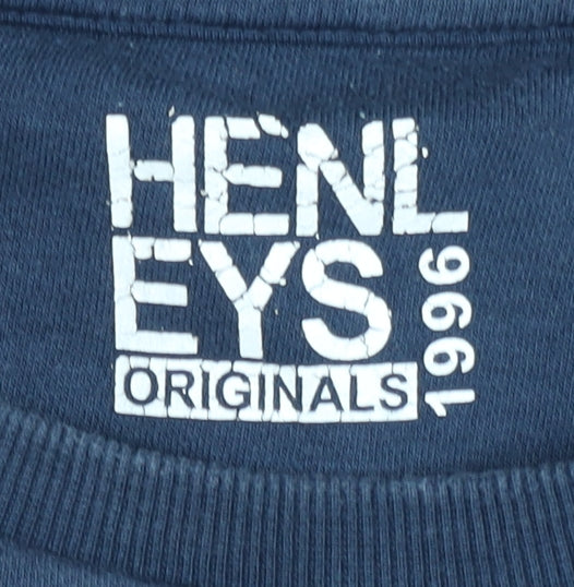 Mens UK Size XL Henleys Blue Pullover Sweatshirt