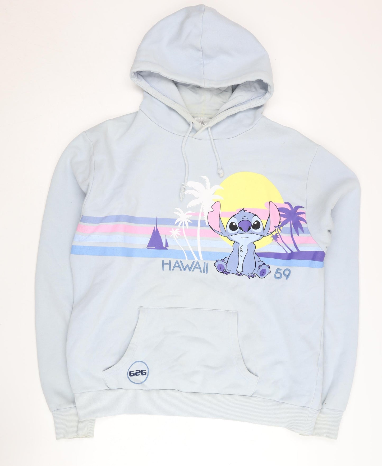 Unisex Adults UK Size L Disney Blue Pullover Hoodie