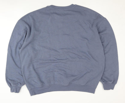 Goodie Two Sleeves Unisex Blue L Sweatshirt with Graphic Print