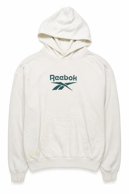 Unisex Adults UK Size L Reebok White Pullover Hoodie