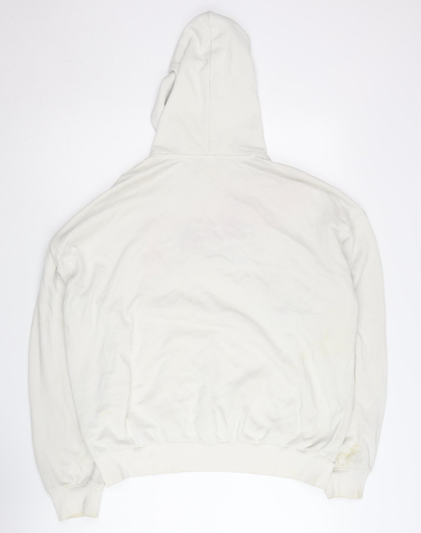 Reebok Unisex White Hoodie Large Casual Pullover