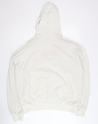 Reebok Unisex White Hoodie Large Casual Pullover