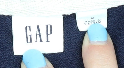 GAP Unisex Blue M Hoodie Logo Pullover Fleece