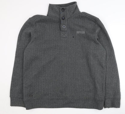 Mens UK Size L Regatta Grey Henley Sweatshirt