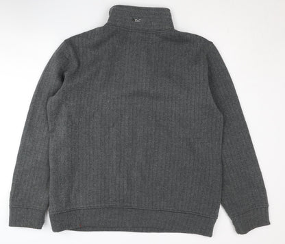 Mens UK Size L Regatta Grey Henley Sweatshirt