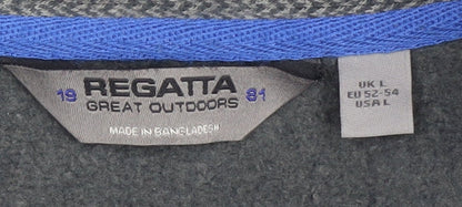 Mens UK Size L Regatta Grey Henley Sweatshirt