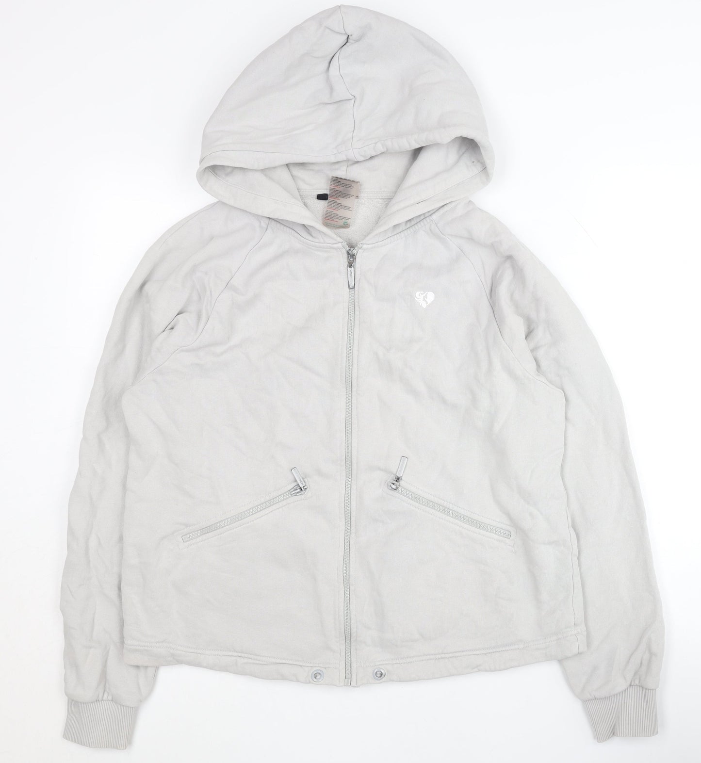 Women's Best Grey Full Zip Hoodie, Women's S, Cotton, Casual