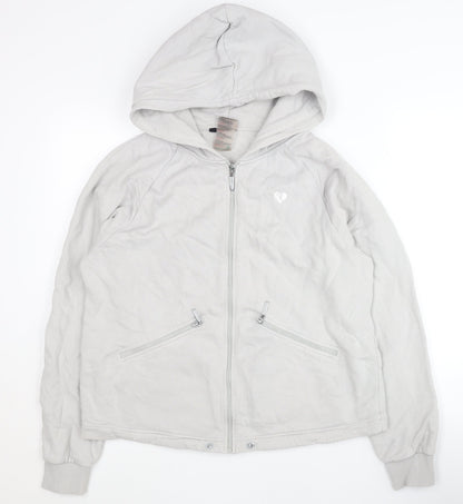 Women's Best Grey Full Zip Hoodie, Women's S, Cotton, Casual