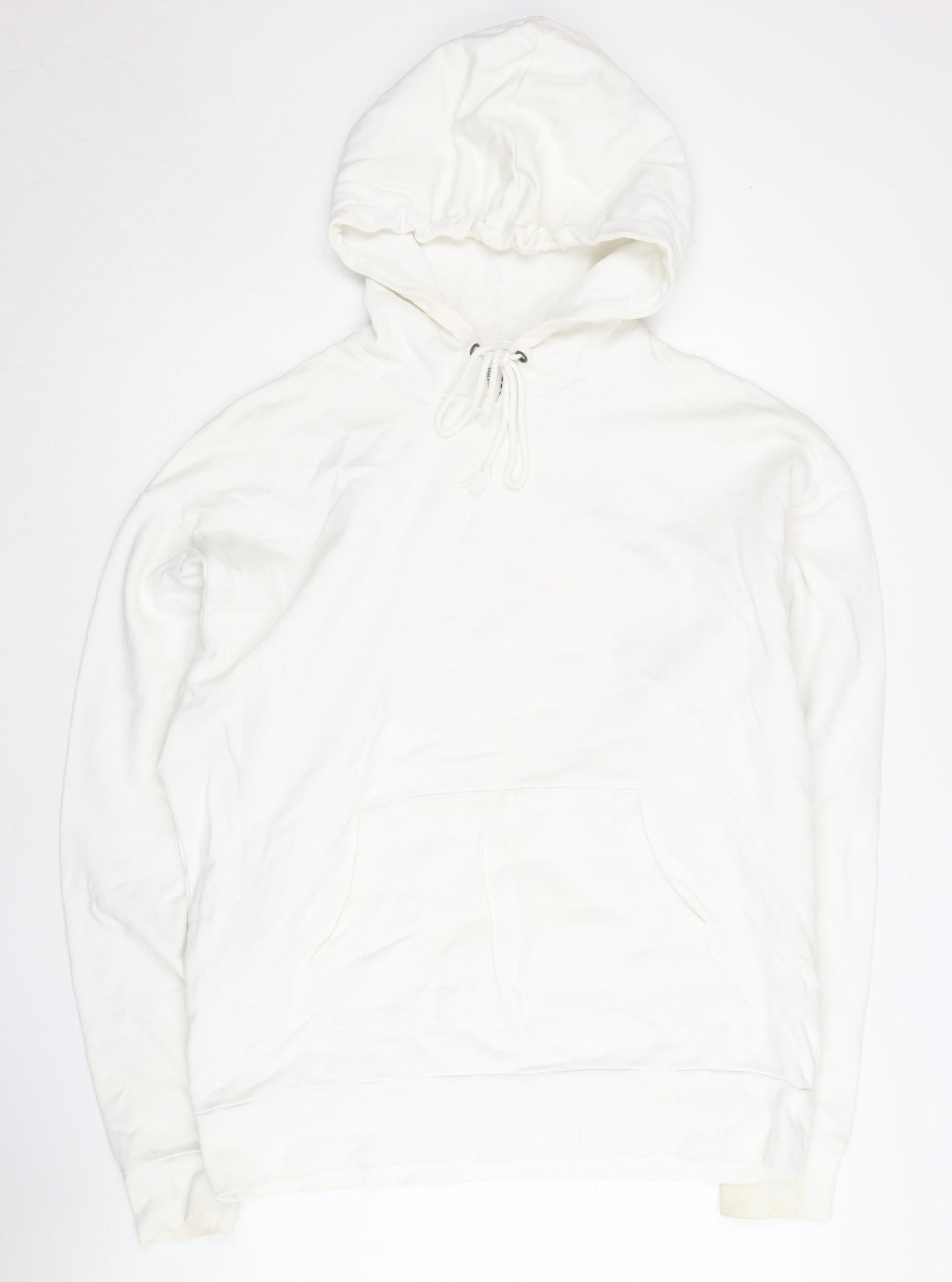 Mens UK Size L COLLUSION White Pullover Hoodie