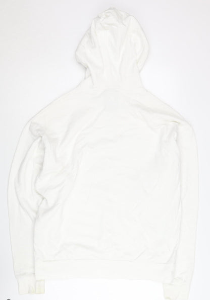 Mens UK Size L COLLUSION White Pullover Hoodie