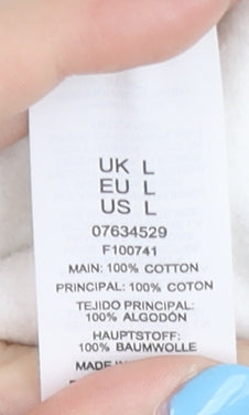 Mens UK Size L COLLUSION White Pullover Hoodie