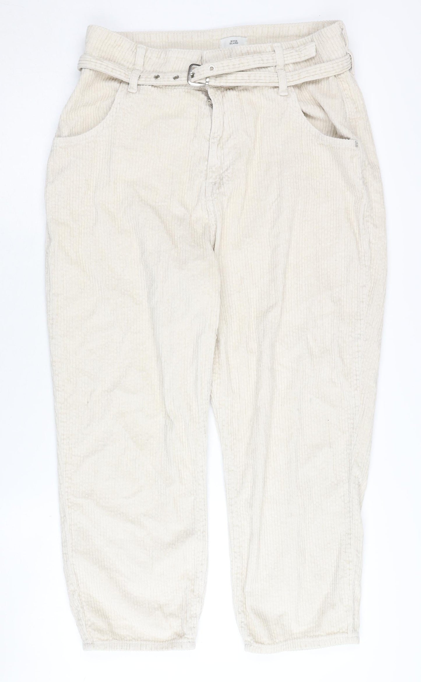 River Island Women's Beige Chino Trousers Size 14
