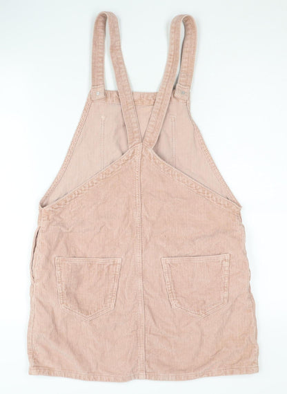 Topshop Beige Corduroy Pinafore Dress UK 10 Women