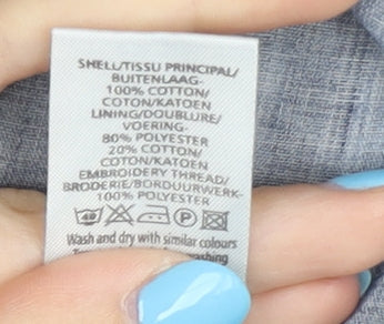 New Look Women's Blue A-Line Floral Skirt, Size 18