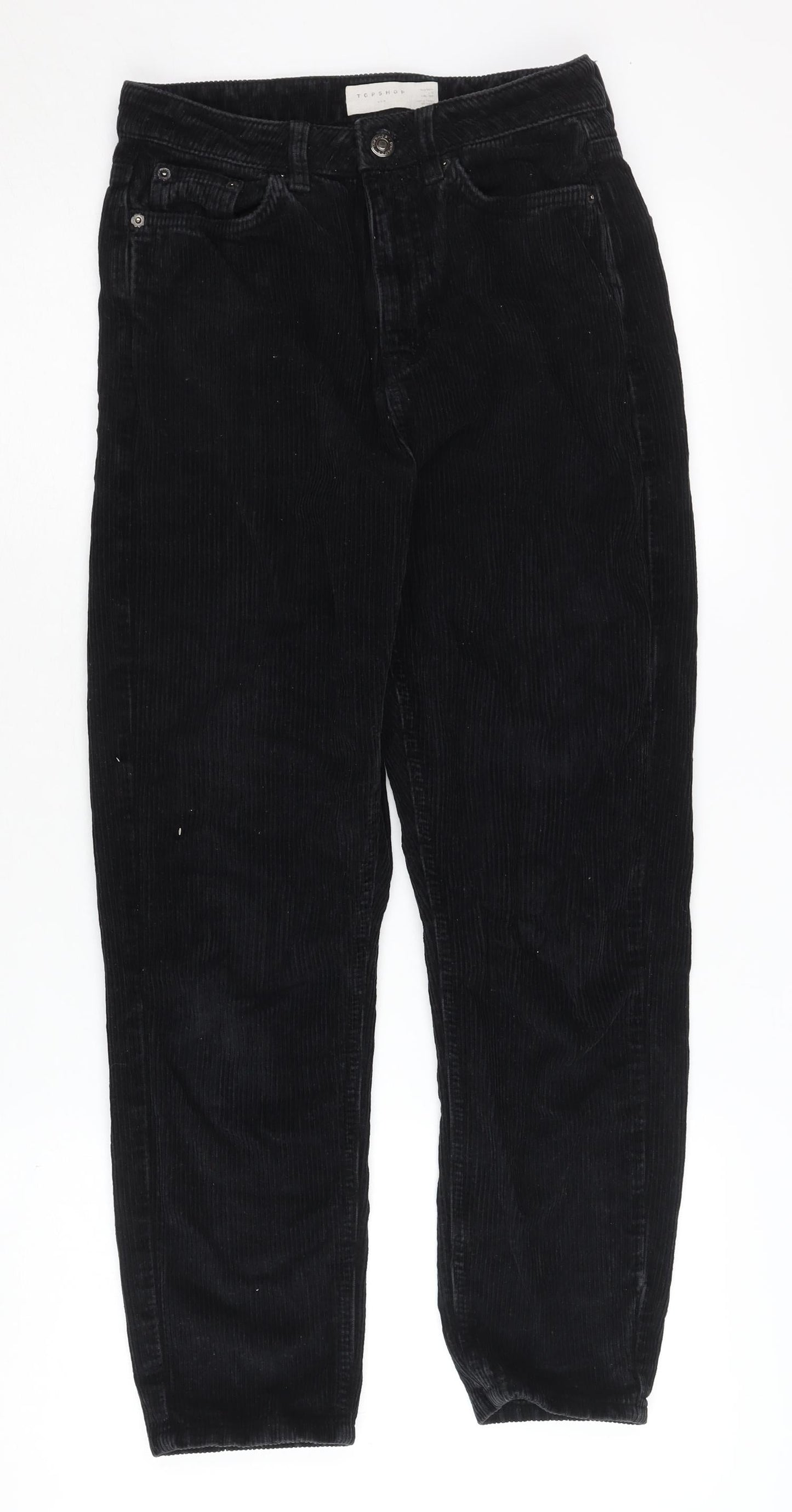 Topshop Women's Black Corduroy Trousers