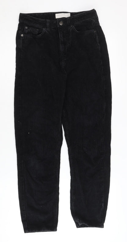 Topshop Women's Black Corduroy Trousers