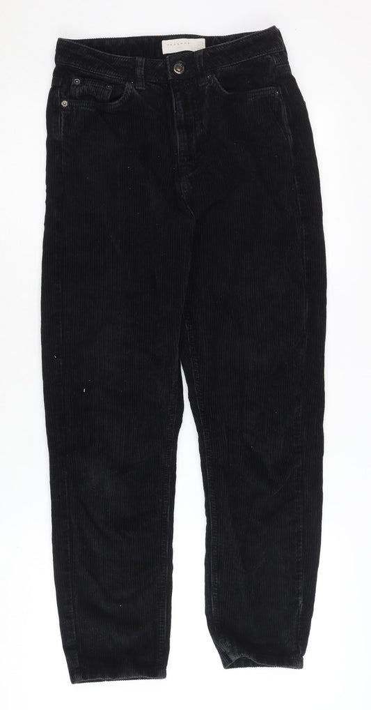 Topshop Women's Black Corduroy Trousers