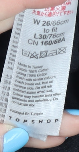 Topshop Women's Black Corduroy Trousers