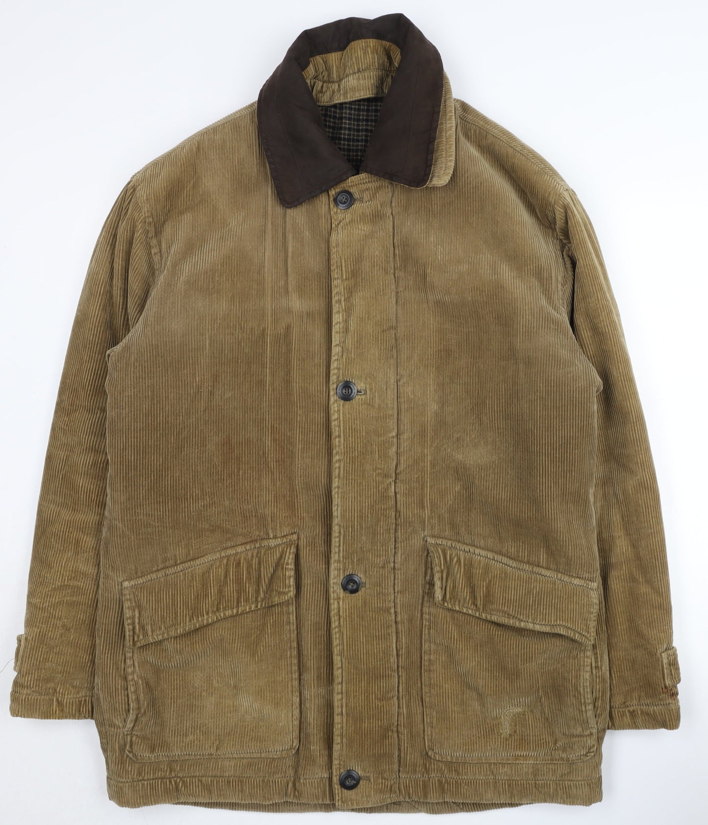 Mens UK Size S St Bernard Brown Overcoat