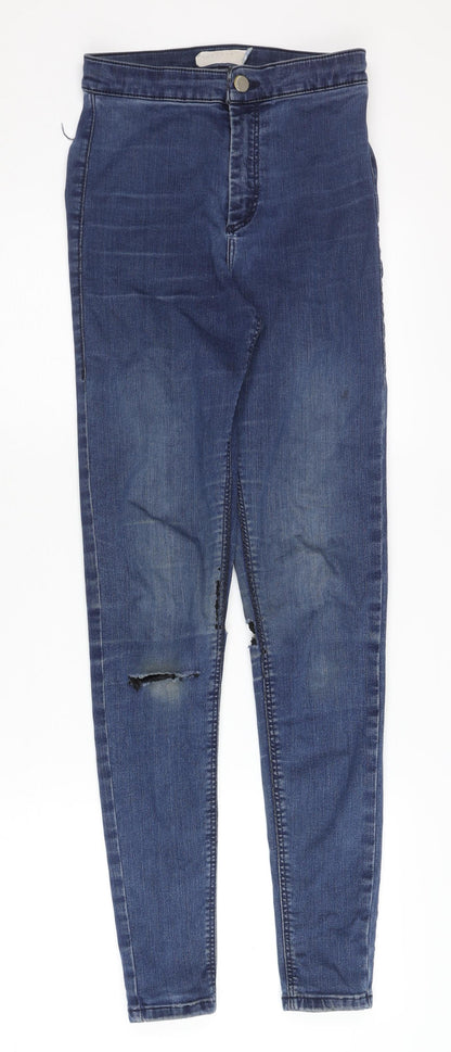 Topshop Women's Blue Skinny Jeans Size 8