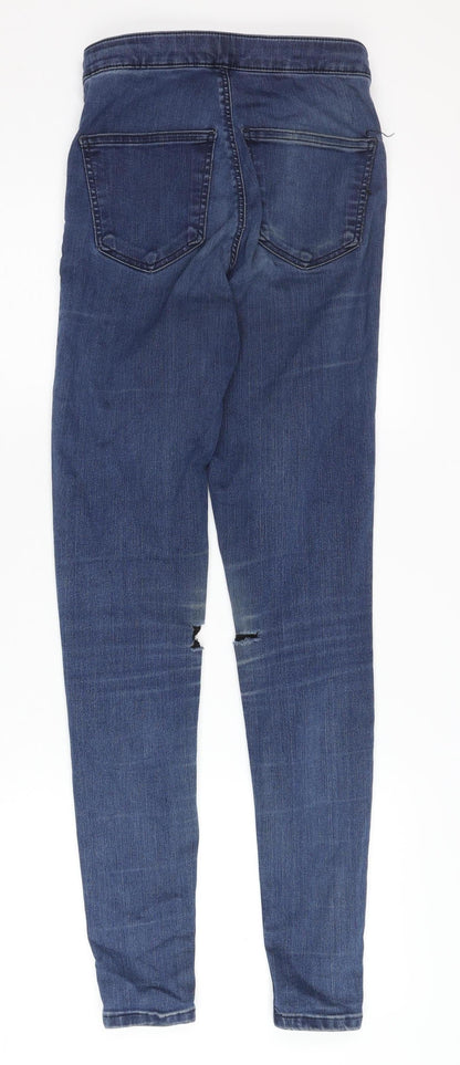 Topshop Women's Blue Skinny Jeans Size 8