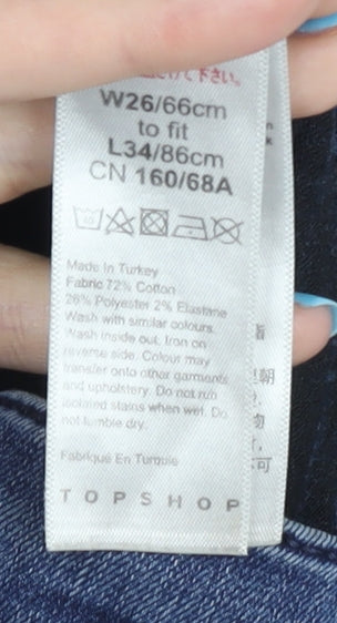 Topshop Women's Blue Skinny Jeans Size 8