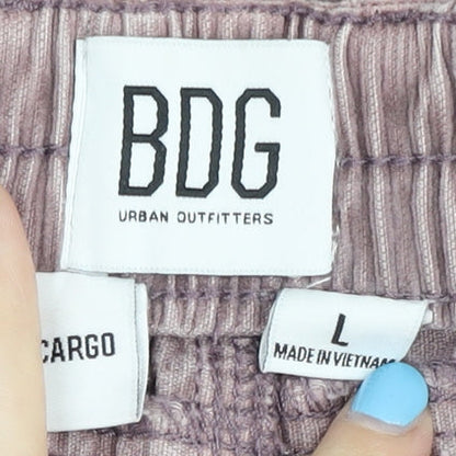 BDG Women’s Purple Cargo Trousers, Size L, Casual