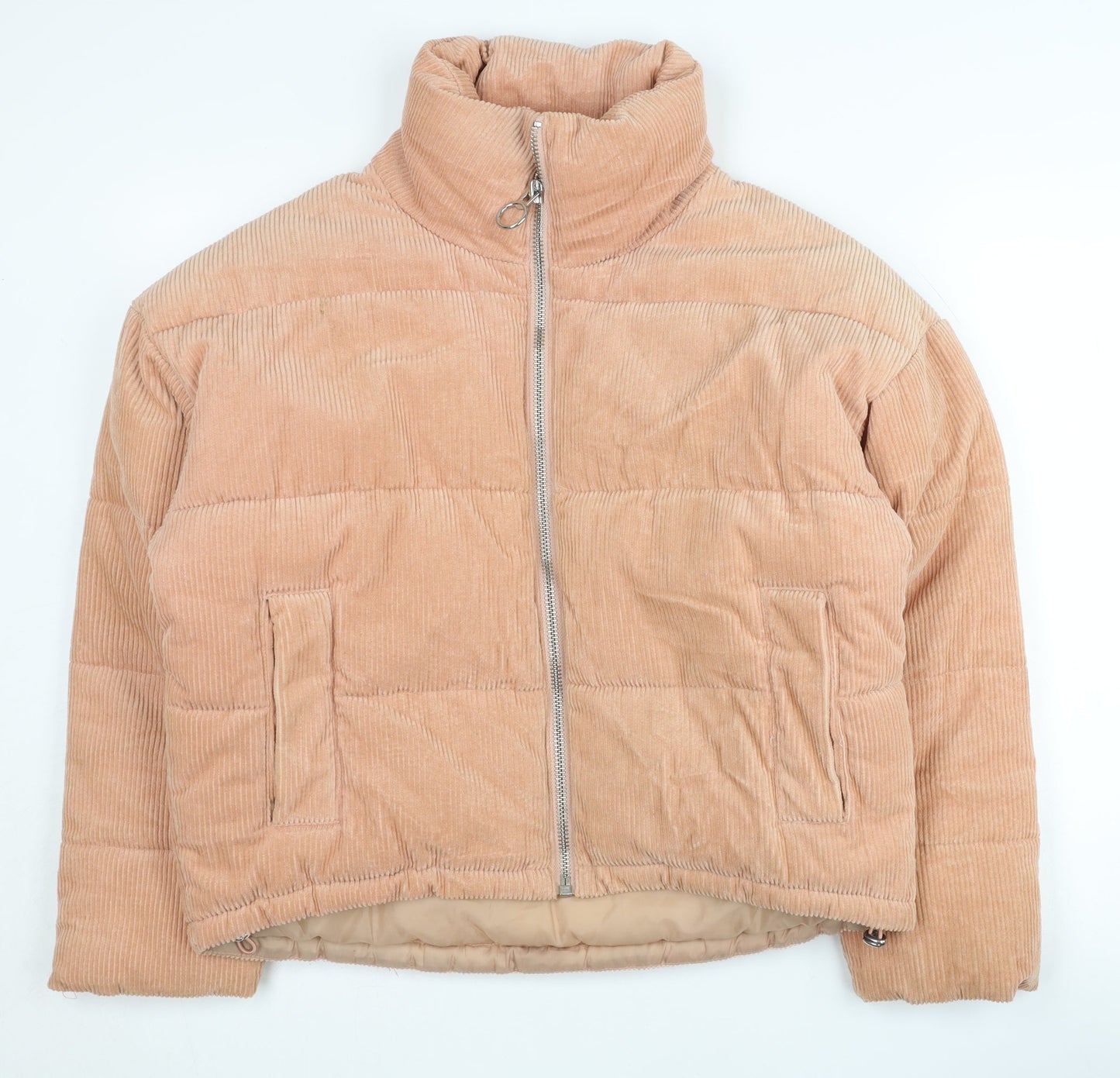 Womens UK Size 6 Topshop Beige Puffer Jacket