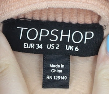 Womens UK Size 6 Topshop Beige Puffer Jacket