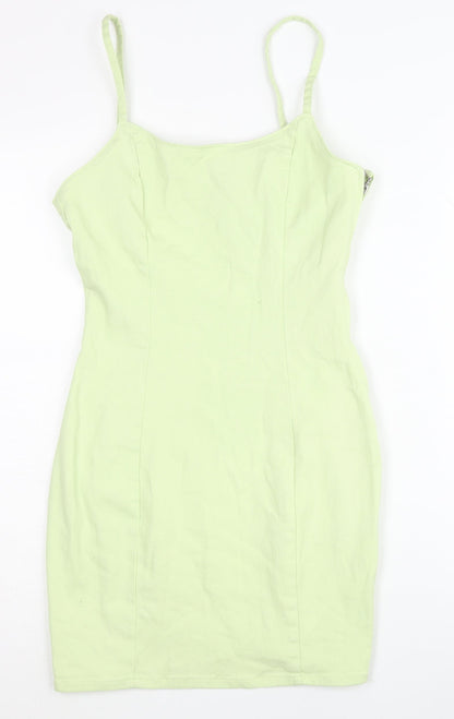 H&M Women’s Green Slip Dress, Size 10, Summer Chic