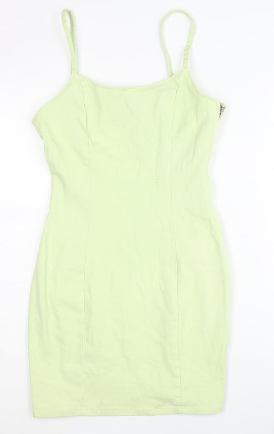 H&M Women’s Green Slip Dress, Size 10, Summer Chic