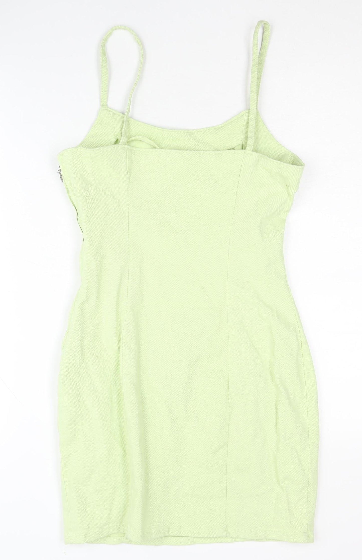 H&M Women’s Green Slip Dress, Size 10, Summer Chic