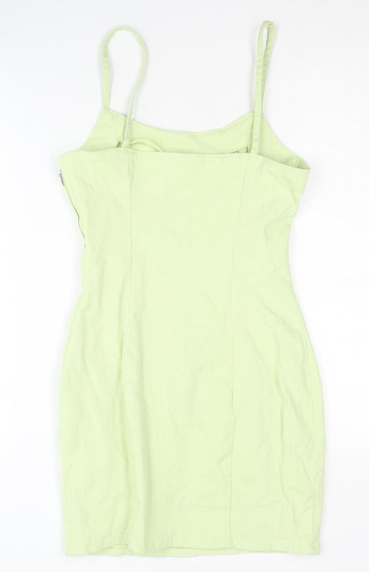 H&M Women’s Green Slip Dress, Size 10, Summer Chic