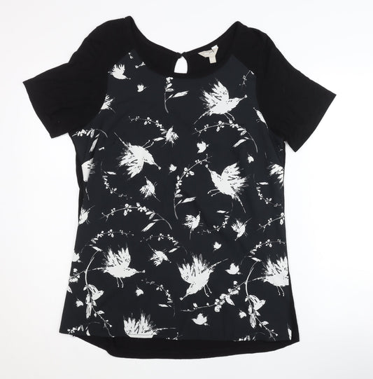 Anthology Women's Black Animal Print Blouse Size 12